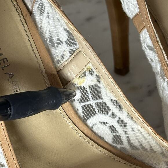 Antonio‎ Melani | Women’s 7.5 | Cream Lace Peep-Toe Heels | Bridal Boho Chic - Picture 12 of 17